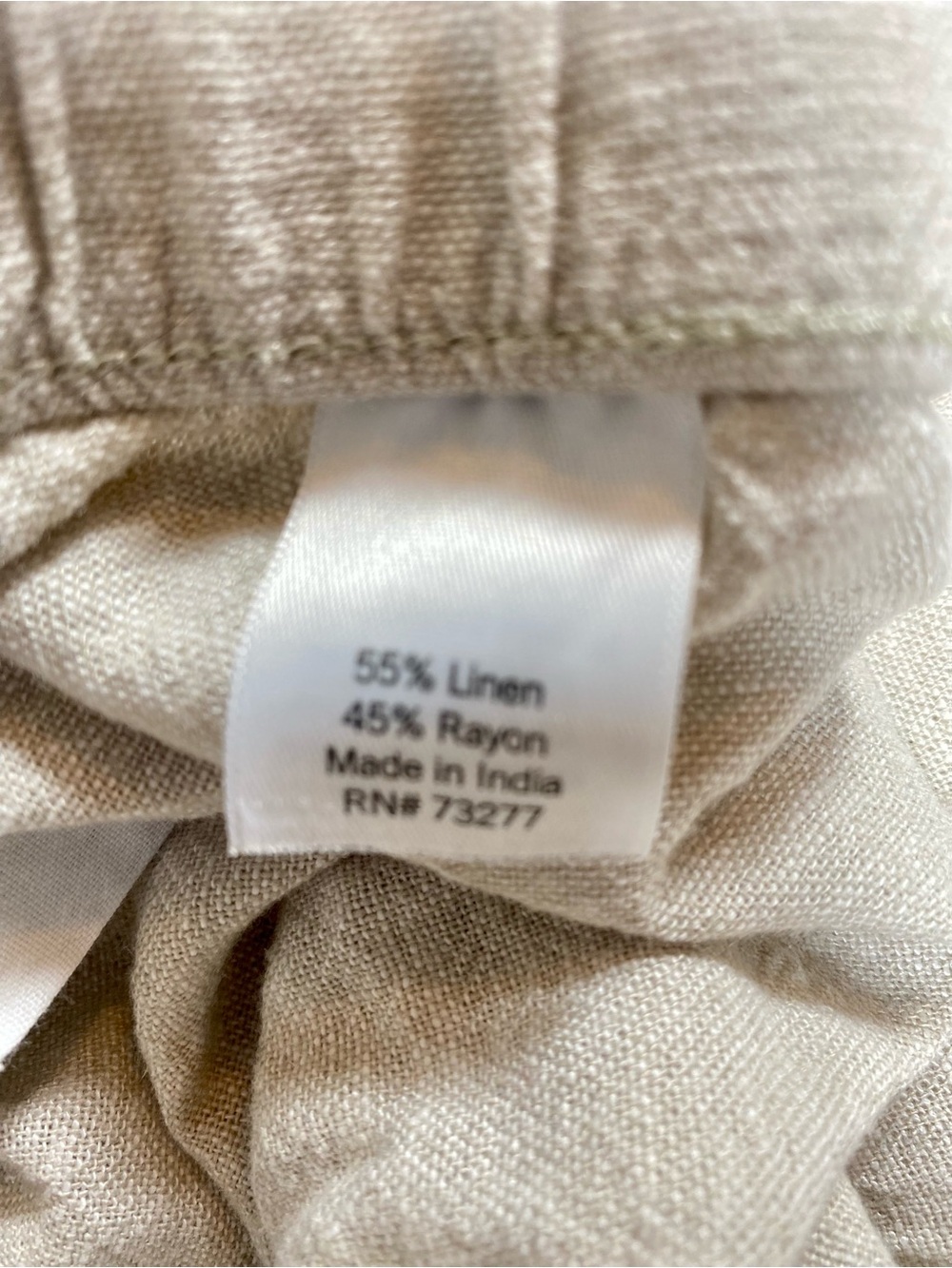 Sonoma Goods For Life Linen Rayon Pull-On Shorts Bundle XXL Beige Black Pockets - Picture 7 of 9
